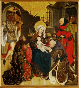 A bölcsek imádása ... (festmény fára) alkotó: Schottenaltar Master