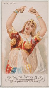 Castanets, a Musical Instruments sorozatból N82 Duke márkájú cigarettákhoz, 1888., 1888.
