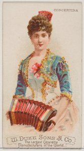 Concertina, az N82 hangszerek sorozatból, Duke márkájú cigarettákhoz, 1888., 1888.