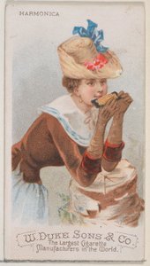 Harmonica, az N82 hangszerek sorozatból Duke márkájú cigarettákhoz, 1888., 1888.