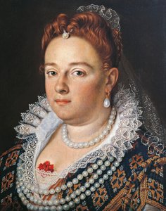 Bianca Cappiello portréja, Francesco I de Medici felesége (festmény) alkotó: Scipione (1550-98) Pulzone