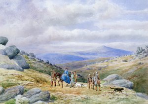 Egy lövöldözős parti a Felvidéken, 1868 (wc papíron) alkotó: Scottish School