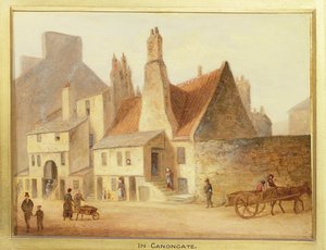 Canongate, részlet Edinburghból: Kilenc kilátás az óvárosról alkotó: Scottish School