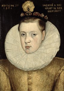 VI. Jakab skót, később I. Jakab angol portréja (1566-1625) 1586