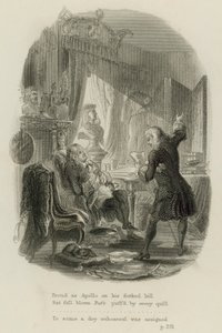 Jelenet Dr. Arbuthnothoz írt levélből, Alexander Pope (metszet) alkotó: Scottish School