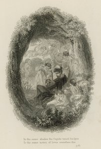 Jelenet a Windsori erdőből, Alexander Pope (metszet) alkotó: Scottish School