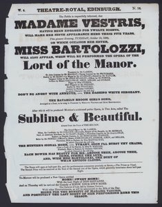 Színházi program a Theatre Royal számára, Edinburgh alkotó: Scottish School