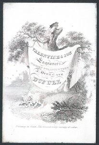 Valentine & Son, gravírozók és fából készült bélyegzők, kereskedelmi kártya alkotó: Scottish School