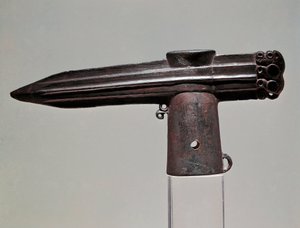 Szkíta művészet (szkíta civilizáció vagy Szkíta): bronz fejsze a Krasznojark régióból (Szibéria és Altaj). Kr.e. 7. - 2. század. Szentpétervár, Ermitázs Múzeum alkotó: Scythian