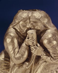 Két szkítát ábrázoló emléktábla, akik megosztanak egy italt (arany) (343170 részlet) alkotó: Scythian