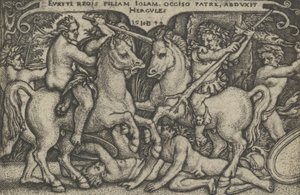 Herkules elrabolja Iole-t, A Herkules munkáiból, 1544.