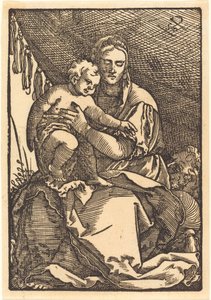 Madonna és gyermeke a baldachin alatt alkotó: Sebald Beham