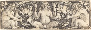 Dísz három szatírral alkotó: Sebald Beham