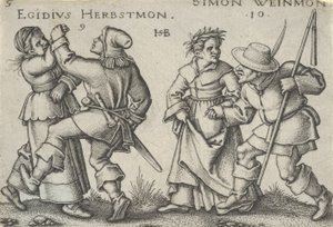 Szeptember és október, a Parasztünnep vagy a tizenkét hónapból, 1546-47. alkotó: Sebald Beham