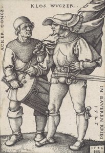 Szabványhordozó és dobos, 1544. alkotó: Sebald Beham