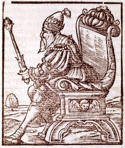 Qubilai (Kubilai kán, a Mongol Jüan-dinasztia első császára (1215-1294) – S. Munster „” Cosmographia” című művében. Párizs
