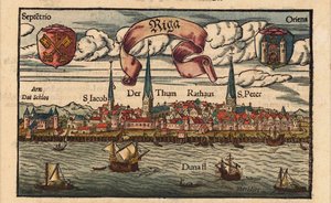 Riga a Cosmographiából, 1568 körül
