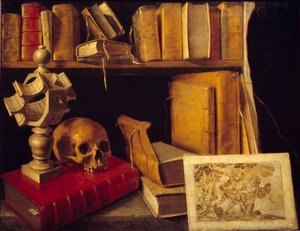 Hiúság napórával. Sebastian Stoskopff (1597-1657) festménye