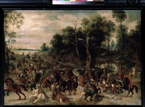 Lovasság támadása, 1615 körül (olaj, fa) alkotó: Sebastian Vrancx