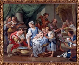 Keresztelő Szent János születése (Keresztelő Szent János születése) Sebastiano Conca (1680-1764) festménye 18. századi Museo dell