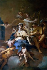 Szent Cecília dicsősége zeneangyalokkal, 1720 körül (olaj, vászon) alkotó: Sebastiano Galeotti