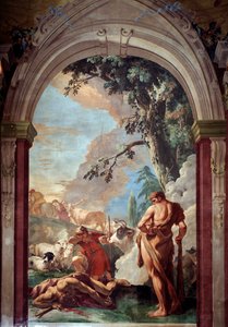 Herkules és Cacus - Freskó alkotó: Sebastiano Ricci