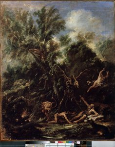 Szent Antal megkísértése (The Temptation of Saint Anthony). Sebastiano Ricci (1659-1734) festménye alkotó: Sebastiano Ricci