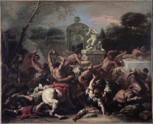 Lapiths and the Kentaurs – Csata lapithok és kentaurok között. Sebastiano Ricci festménye alkotó: Sebastiano Ricci