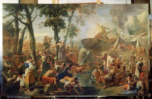 Mózes vizet merít a sziklából alkotó: Sebastiano Ricci