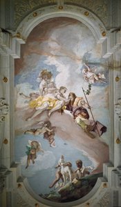 Vénusz és Adonisz – Vénusz és Adonisz. Sebastiano Ricci (1659-1734) freskója, 1707-1708 körül. Firenze, Palazzo Pitti. alkotó: Sebastiano Ricci