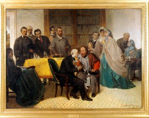 Giuseppe Garibaldi (1807-1882) és Alessandro Manzoni (1785-1873) találkozása