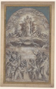 Mária mennybemenetele alkotó: Sebastiano del Piombo