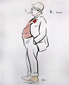 Amerikai rajzfilm „” Sem ábécéjében”” (1863 - 1934), Y, mint Yankee, n.d., 20. század.