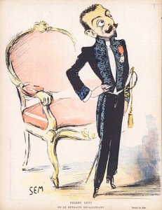 Pierre Loti, francia tengerésztiszt és regényíró (színes litho) alkotó: Sem