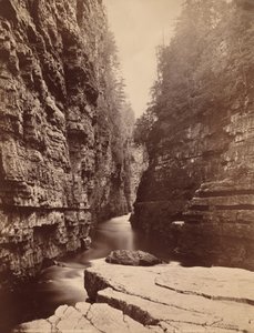 Ausable Chasm - Fent a folyón Table Rockból,c. 1880 (fotó)