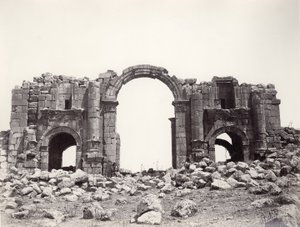 Hadrianus-kori boltív Jerashban, 1867