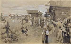 Vadászat Borzoisszal, 1907 alkotó: Sergei Arsenevich Vinogradov