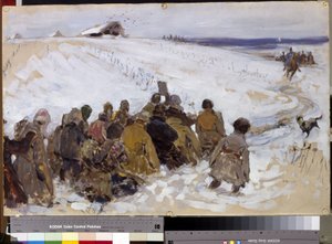 Büntető expedíció. Szergej Vasziljevics Ivanov (1864-1910) festménye. Olaj, karton. Moszkva, Állami Tretyakov Galéria.