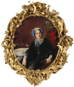 Isabella Adamovna Gagarina hercegnő portréja 1800-1886, szül. Walewska grófnő, 1850-es évek alkotó: Sergei Konstantinovich Zaryanko