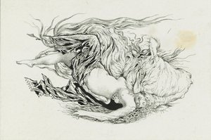 Csernomor és Ljudmila. Illusztráció A. Puskin Ruslan és Ljudmila című verséhez, 1921-1926.