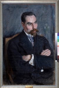 Portrait du poete Valeri Jakovlevics Brioussov (1873-1924) (Valerij Brjuszov költő portréja). Életmű Szergej Vasziljevics Maljutyin (Serguei Malioutine) (1859-1937), pasztell sur papier