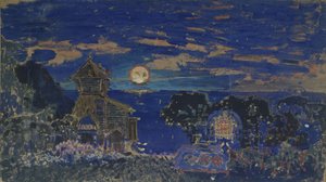 Színpadterv N. Rimszkij-Korszakov Kascsej, a Halál című operájához, 1902