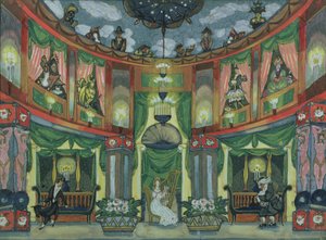 Vázlat Jacques Offenbach Hoffmann meséihez alkotó: Sergei Yurevich Sudeikin