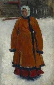 A vörös bundás lány, 1903-1906 alkotó: Sergej Vasilevic Ivanov