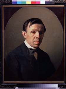 Szergej (Szergej, Szerguj) Konsztantyinovics Zarjanko (Zarianko) (1818-1870) művész portréja (Sergej K. Zaryanko művész portréja) Alekszej Mihajlovics Koleszov (1834-1902) festménye, olaj, vászon. Orosz művészet, portré XIX. Tretyakov állam