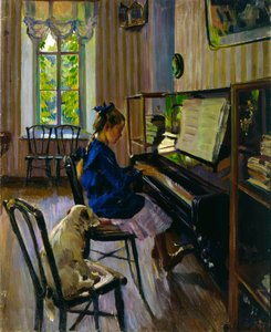 A zongoránál, 1914. alkotó: Sergey Vinogradov