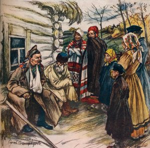 „Az orosz háborús alap plakátja”, 1914 alkotó: Sergi Vinogradoff