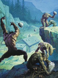Big Foot, avagy a legendás amerikai ember-Apes (gouache, papír) alkotó: Severino Baraldi