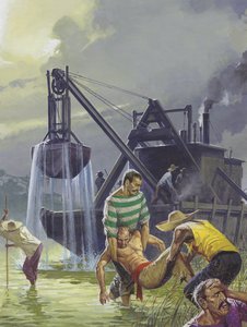 A Panama-csatorna építése alkotó: Severino Baraldi