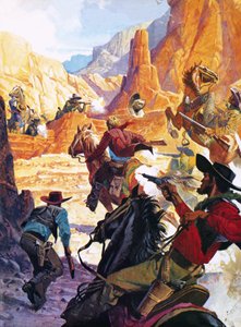 Henry Brown, Caldwell korrupt marsallja, sarokba szorította alkotó: Severino Baraldi